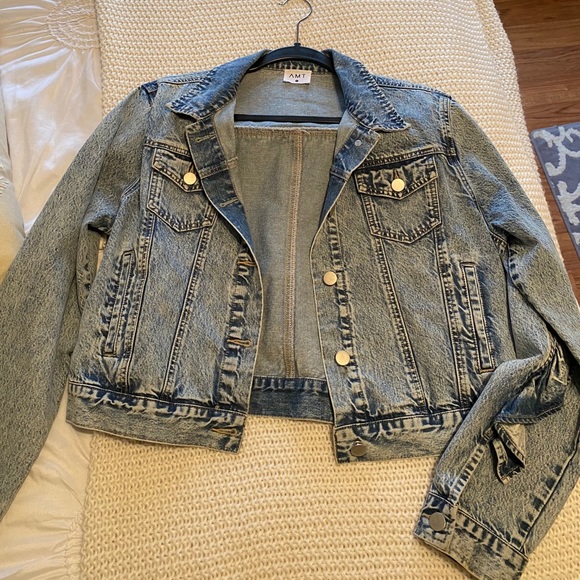 AMT Jackets & Blazers - Ruffled Denim Jacket